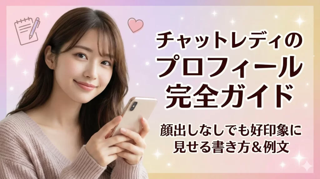 チャットレディのプロフィール例文30選【コピペOK】初心者向けテンプレ＆NG改善